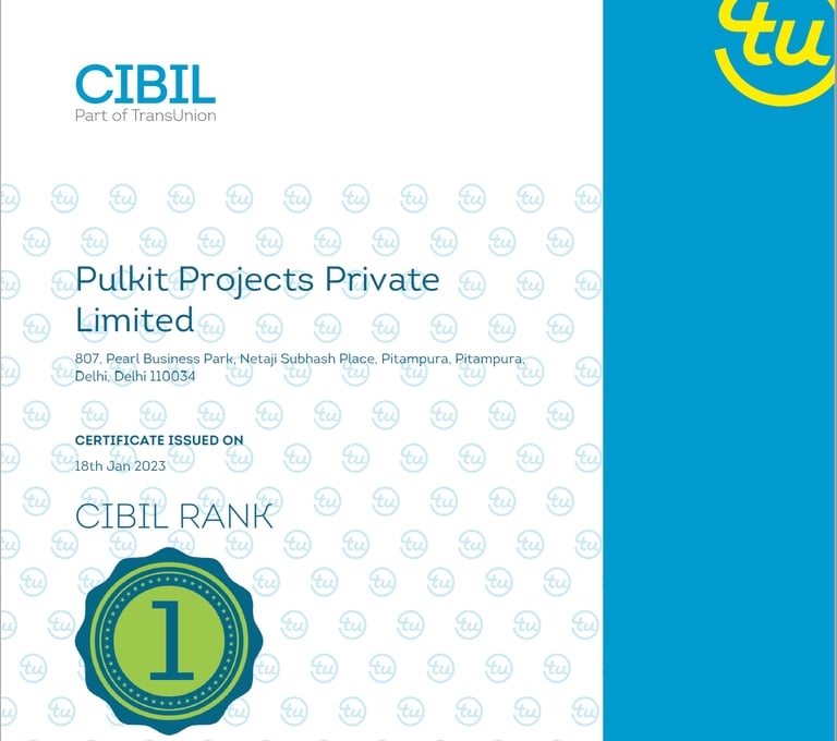 CIBIL Rating Report — Pulkit Projects Pvt. Ltd.